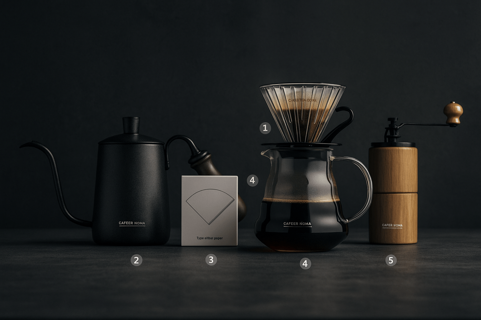 Kona Glass Coffee Brewer & Filter Set - PurelyTea