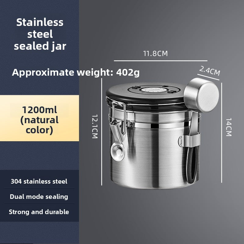 Coffee Bean Stainless Steel Sealed Container