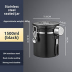 Coffee Bean Stainless Steel Sealed Container - PurelyTea