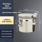 Coffee Bean Stainless Steel Sealed Container - PurelyTea