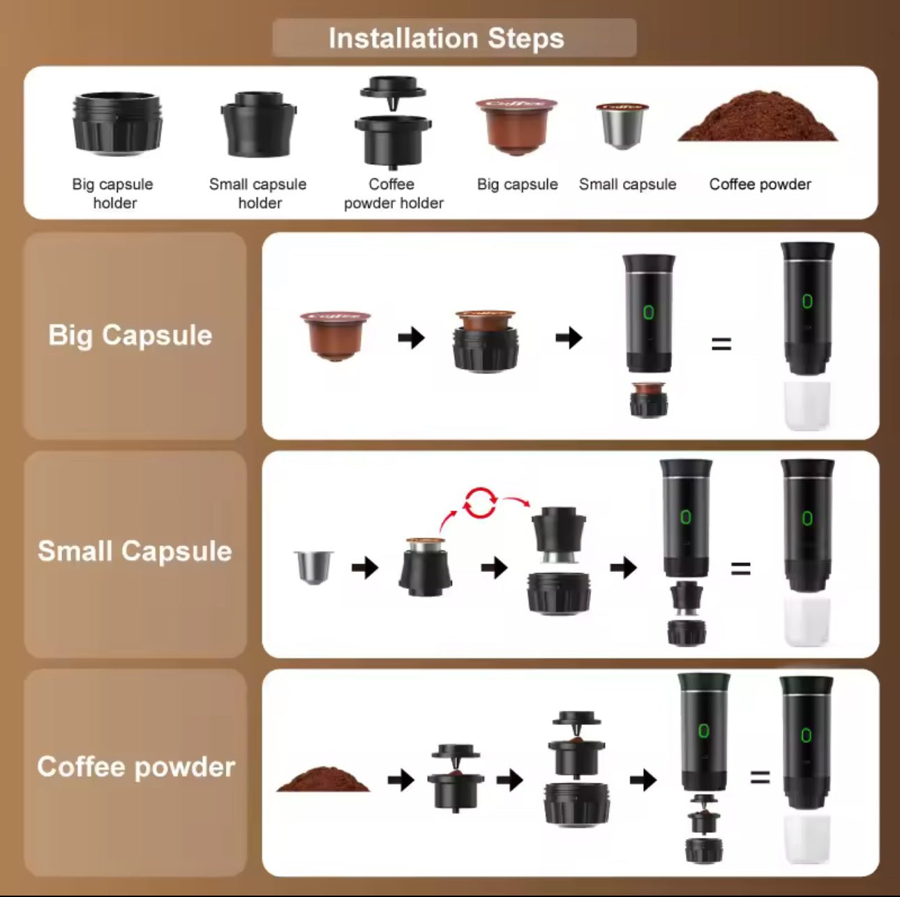 CoffeeGo - Portable Capsule Coffee Machine - PurelyTea
