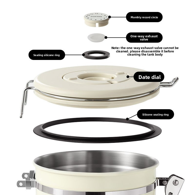 Detailed view of a pressure cooker with labeled parts on a white background