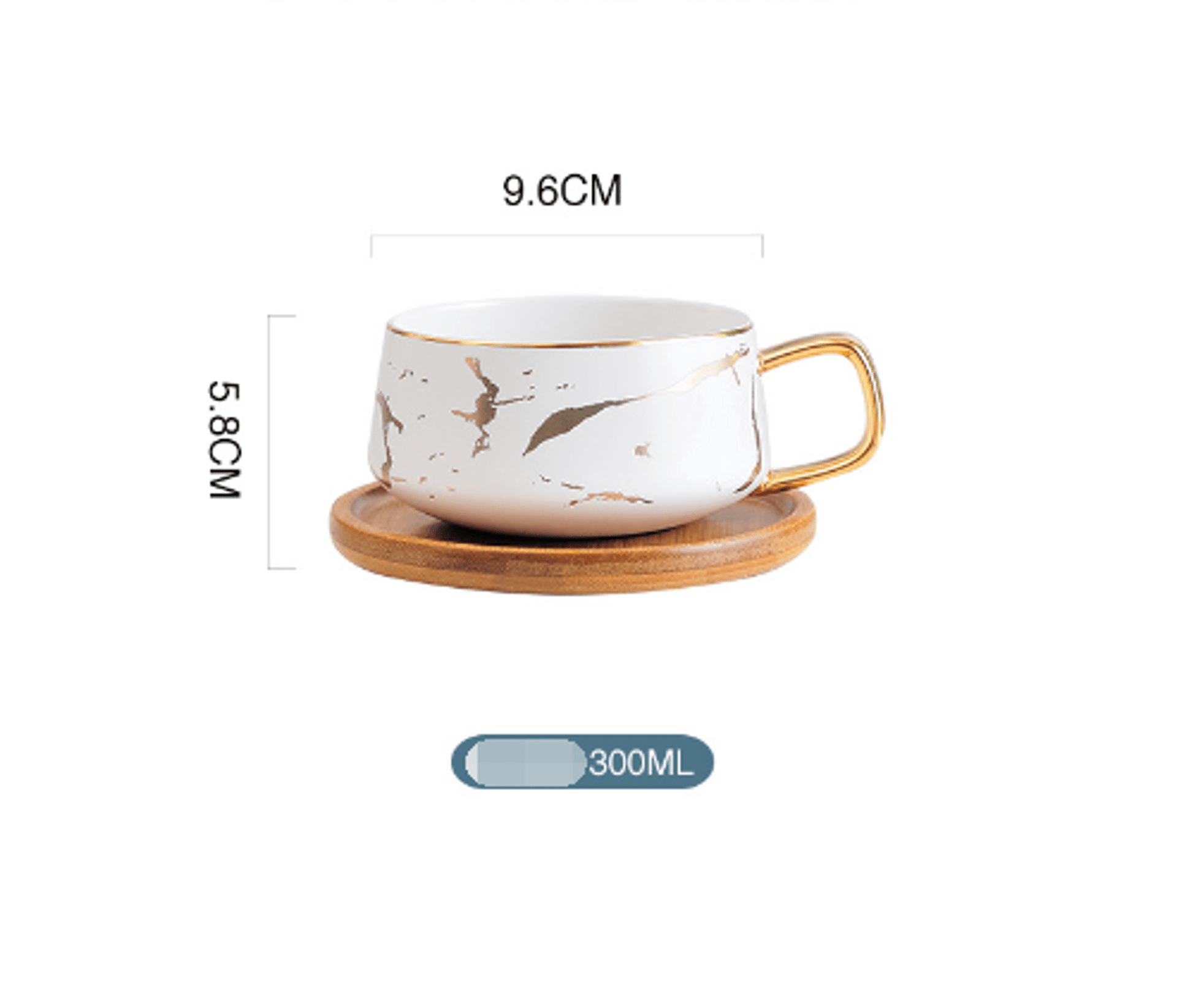 Marble Coffee Mugs Gold Inlay - PurelyTea