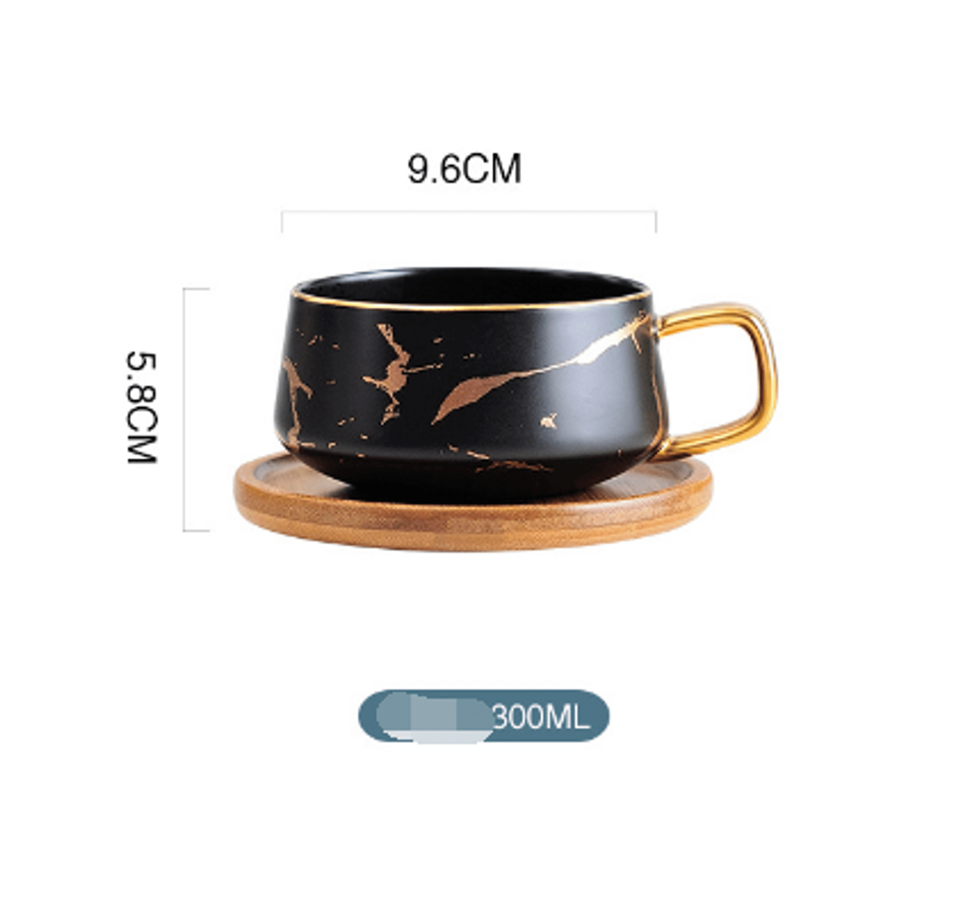 Marble Coffee Mugs Gold Inlay - PurelyTea