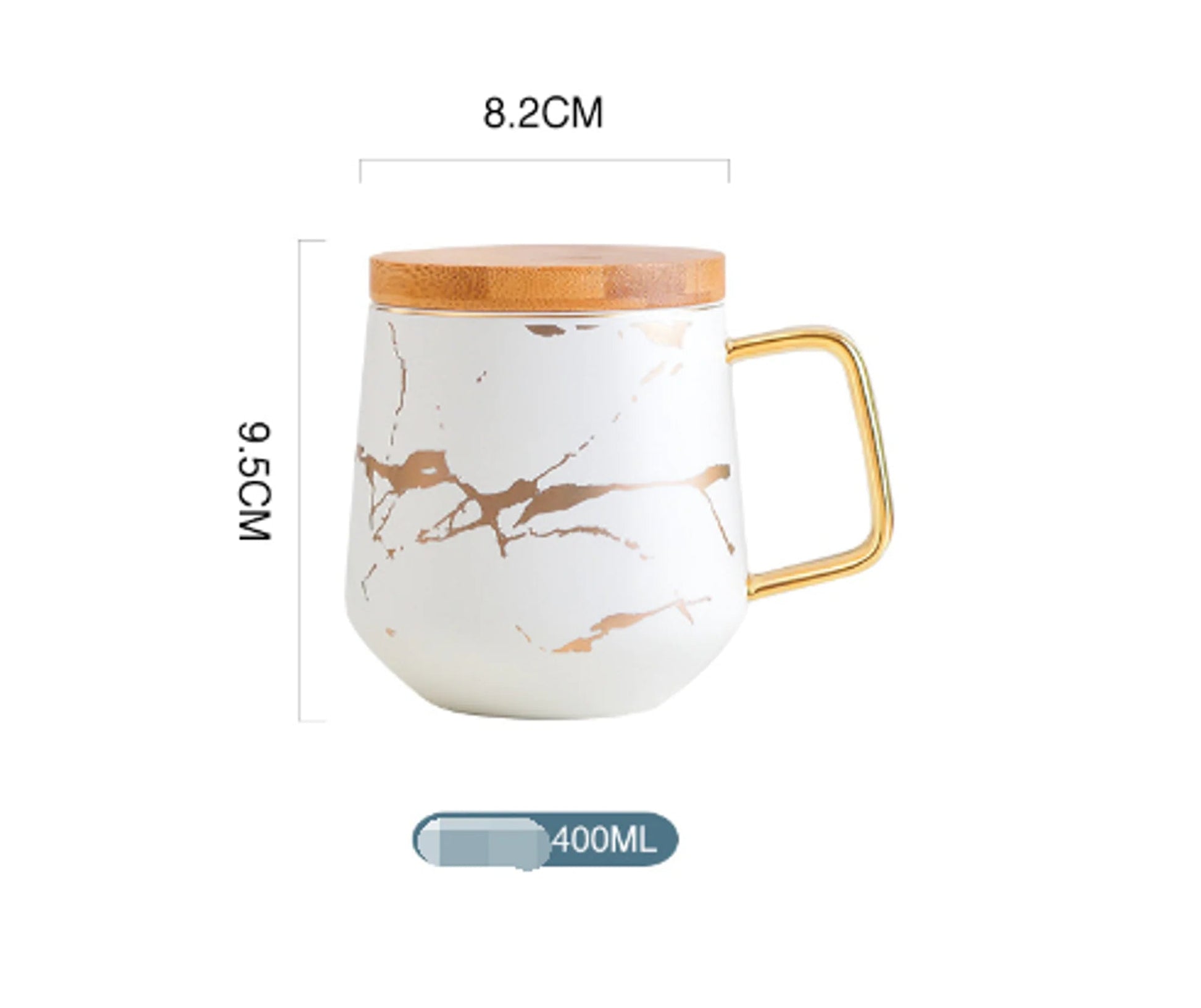 Marble Coffee Mugs Gold Inlay - PurelyTea
