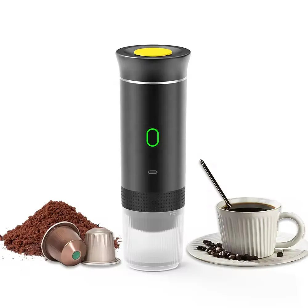 Portable Capsule Coffee Maker – Rechargeable Travel Espresso Machine – Camping & Office | PurelyTea - PurelyTea