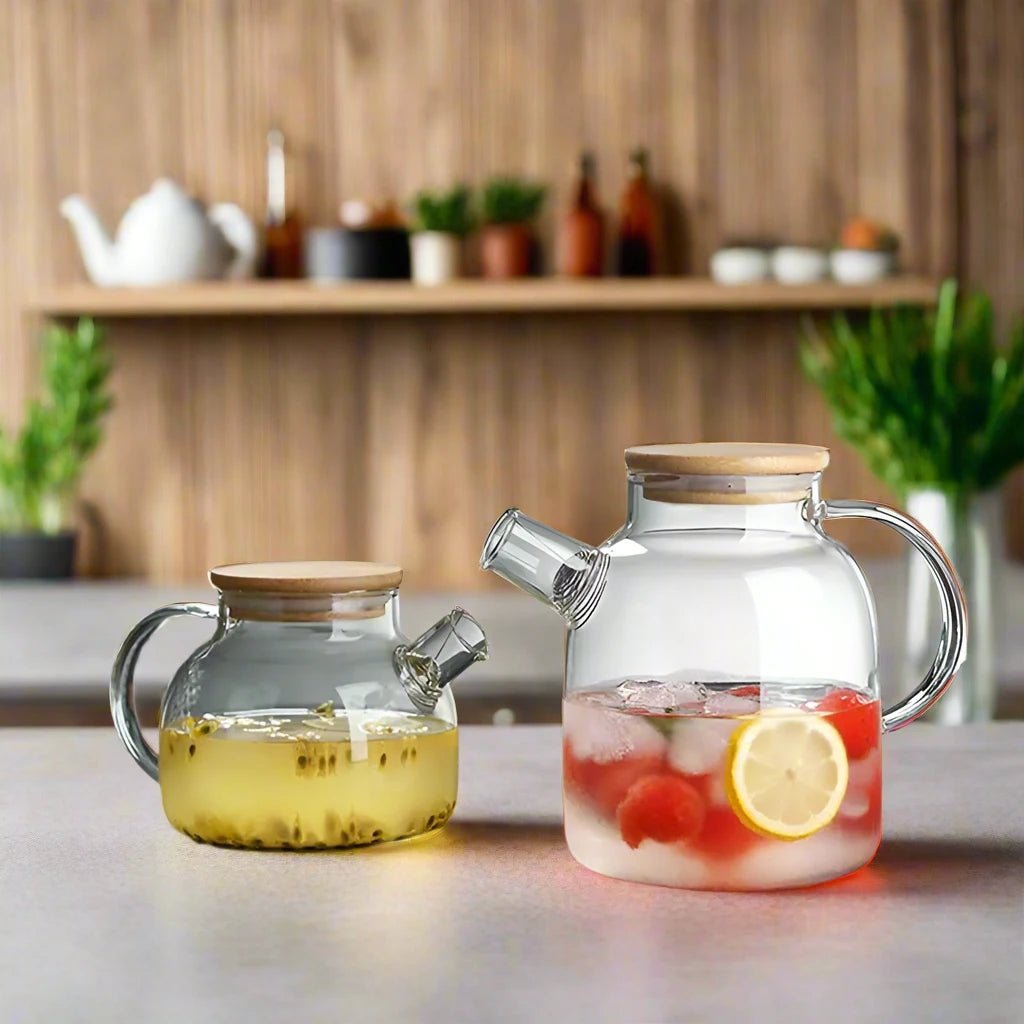 PurelyTea Big Heat Resistant Glass Teapot - PurelyTea