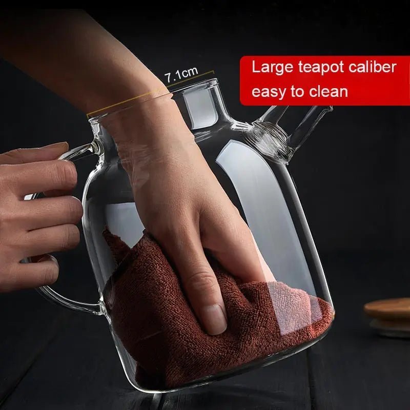 PurelyTea Big Heat Resistant Glass Teapot - PurelyTea