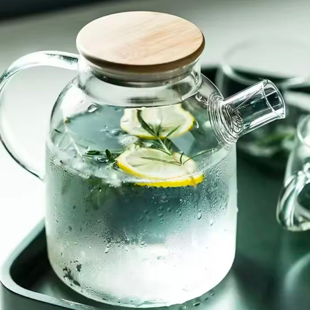 PurelyTea Big Heat Resistant Glass Teapot - PurelyTea