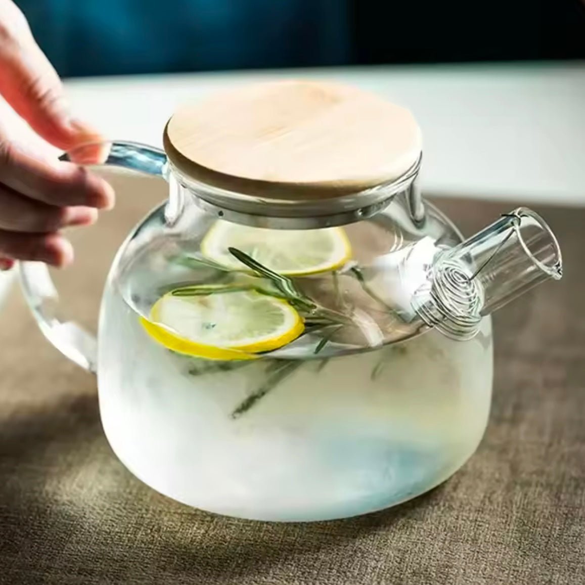 PurelyTea Big Heat Resistant Glass Teapot - PurelyTea