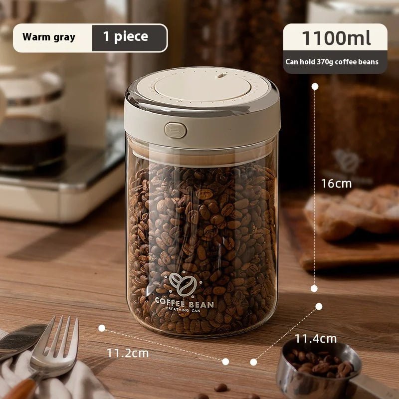 Vacuum - Sealed Coffee Bean Storage Canister - PurelyTea