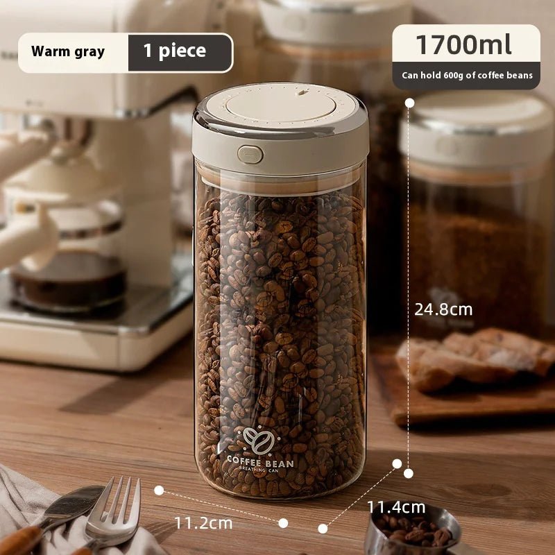 Vacuum - Sealed Coffee Bean Storage Canister - PurelyTea